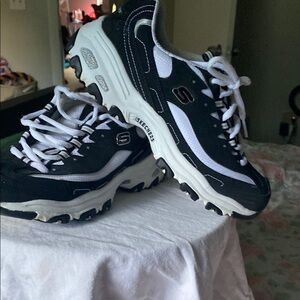 Skechers Black and White Sport Sneakers